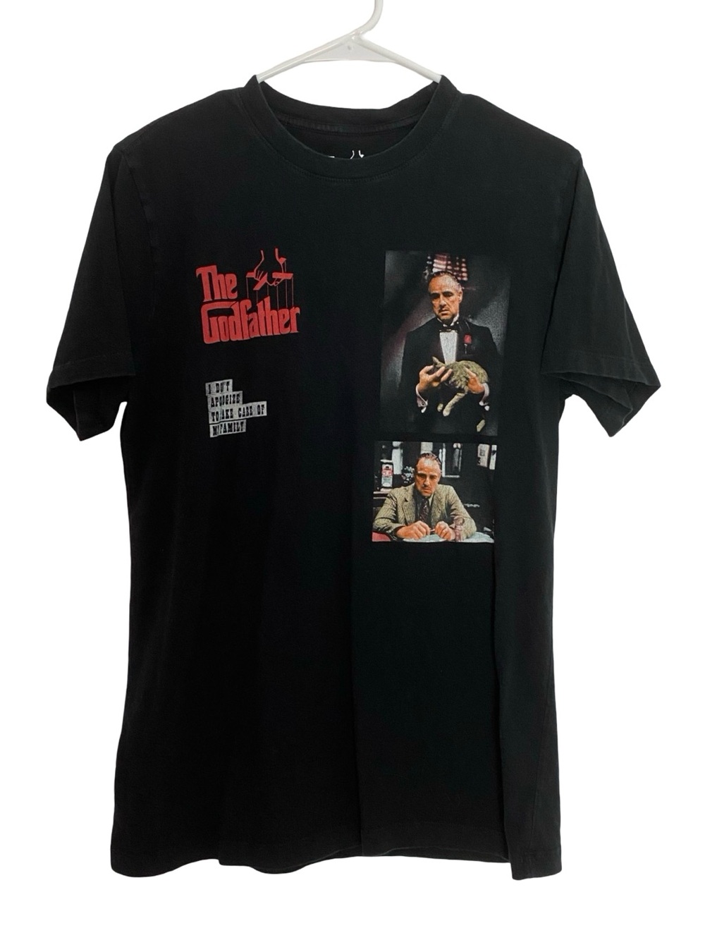 The Godfather Cool Tee Tshirt Mens Unisex Size Small Chest 18 Length 27 Black